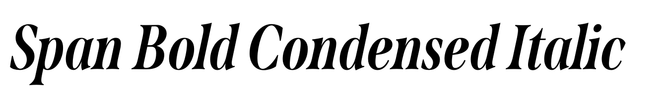 Span Bold Condensed Italic